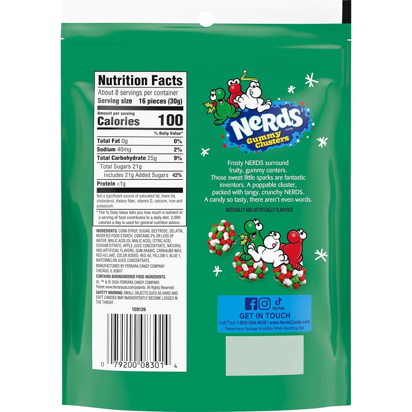 Nerds Frosty Gummy Clusters Share Pouch image 1