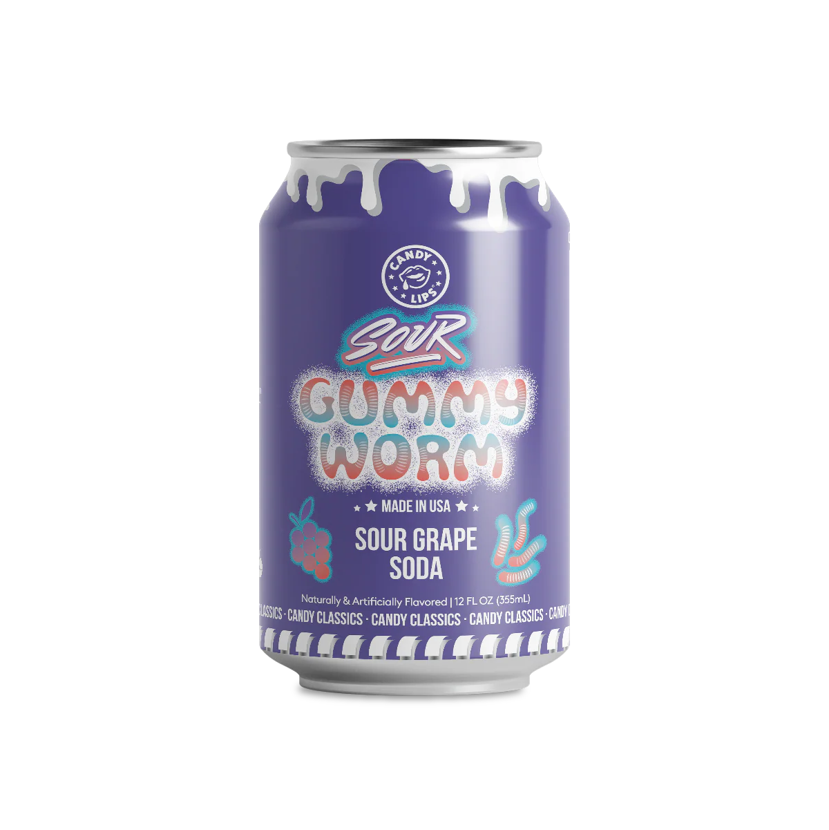 Candy Lips Gummy Worm Soda Drink image 0