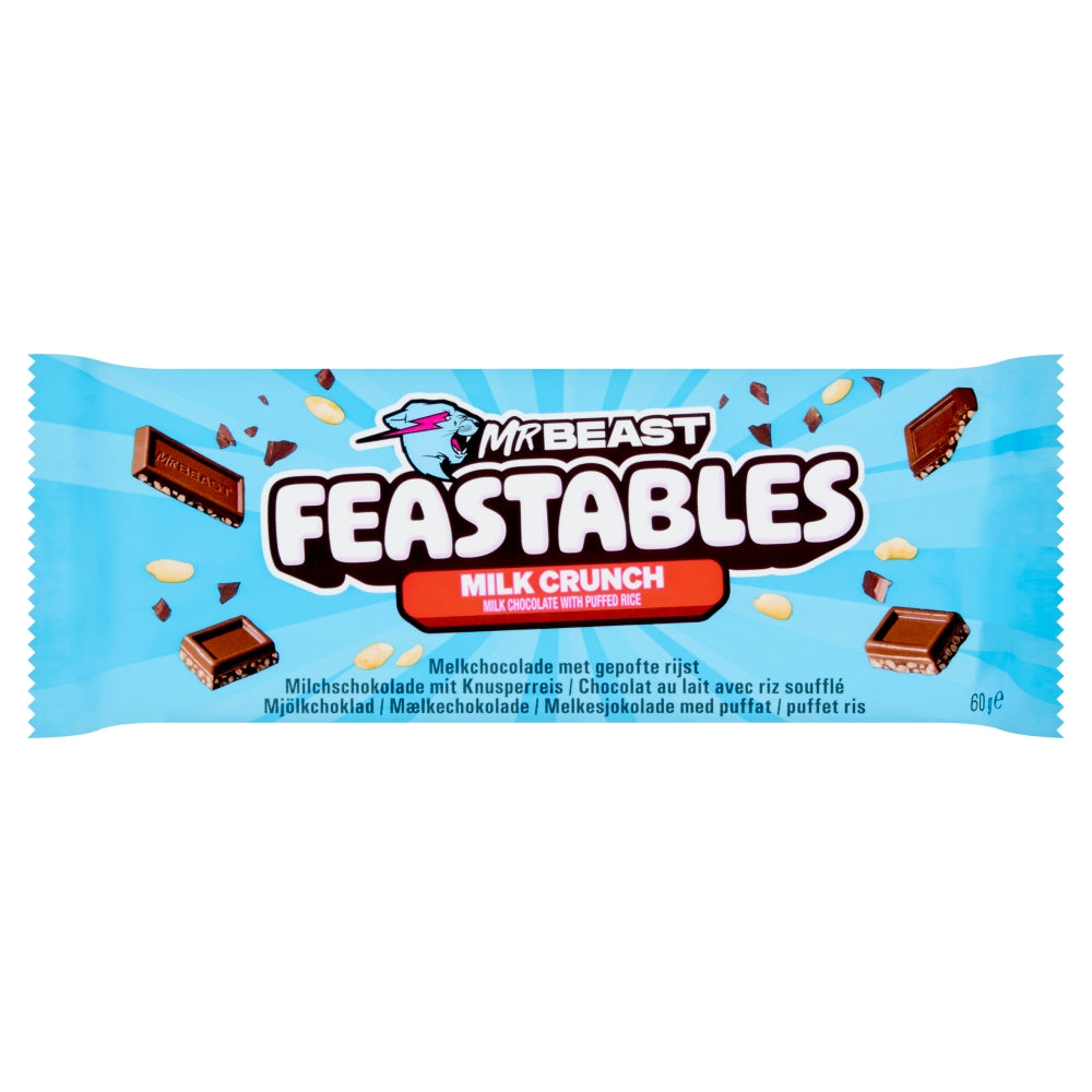 Feastables MrBeast Milk Crunch Chocolate Bar 60g image 0