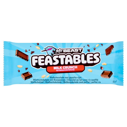 Feastables MrBeast Milk Crunch Chocolate Bar 60g image 0