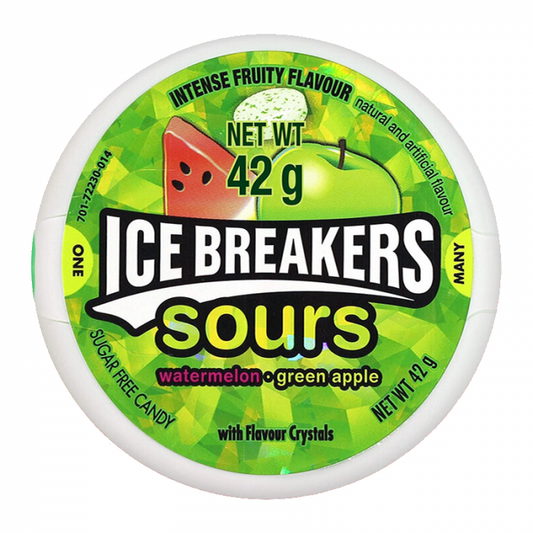 Ice Breakers Sours Watermelon &amp; Green Apple (42g) image 0